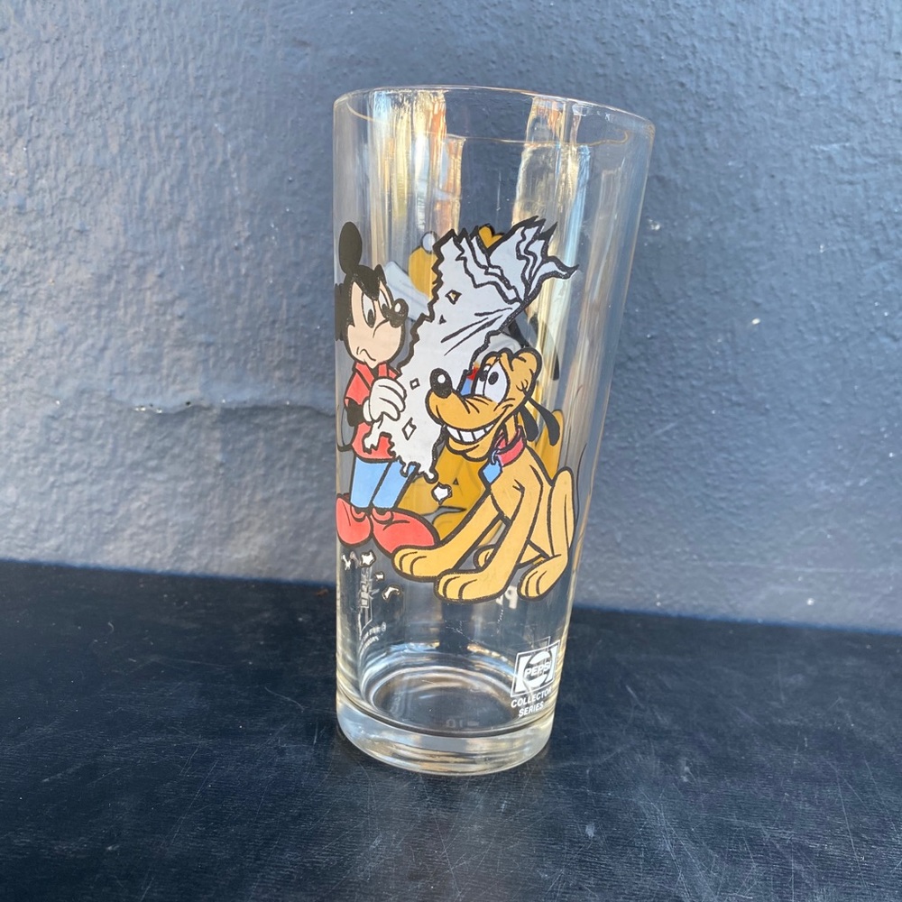 1970s Pepsi Series Glass Disney Mickey Pluto - Picture 4 of 9